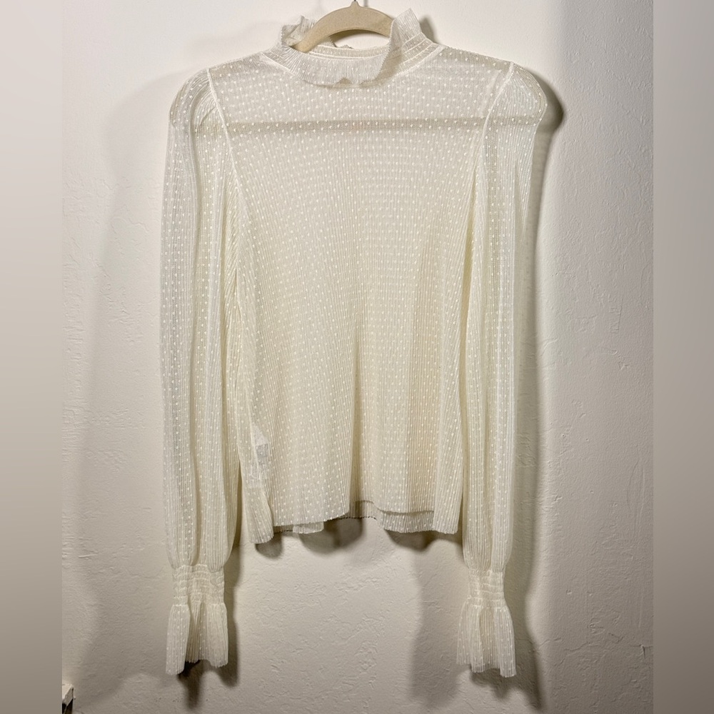 Mango polka dot sheer top